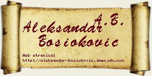 Aleksandar Bosioković vizit kartica